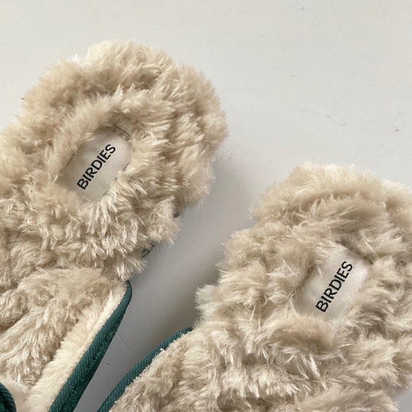 BIRDIES Phoebe Faux Fur Velvet Mule Slide Emerald Green Size 8 - Picture 5 of 7